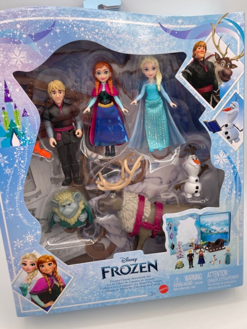 Disney Frozen Classic Storybook Set Anna Elsa Kristoff Olaf - Open Box